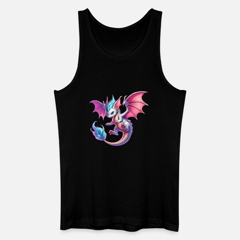 Drache - Männer Bio Tank Top - Schwarz