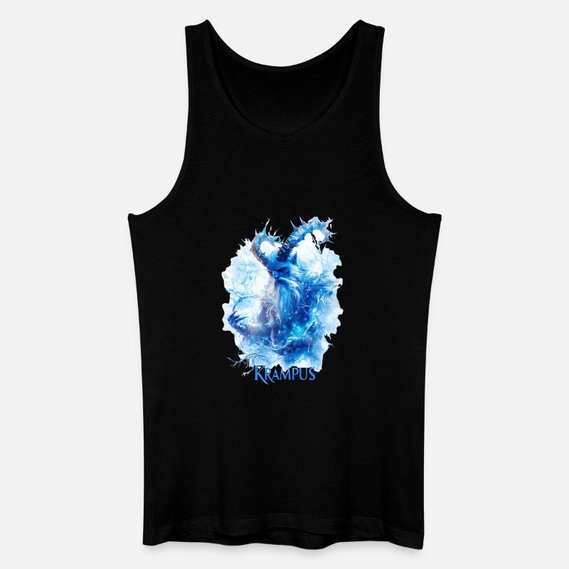 Krampus in einer Eislandschaft - Männer Bio Tank Top - Schwarz