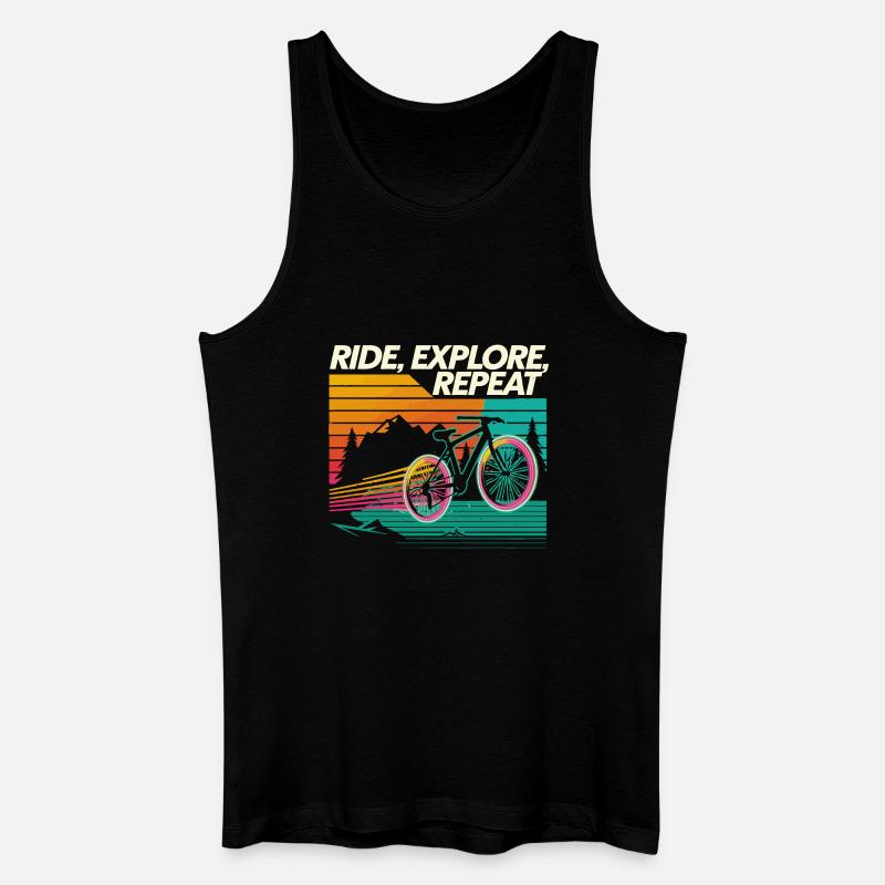 Ride Explore Repeat Adventure - Men’s Organic Tank Top - black