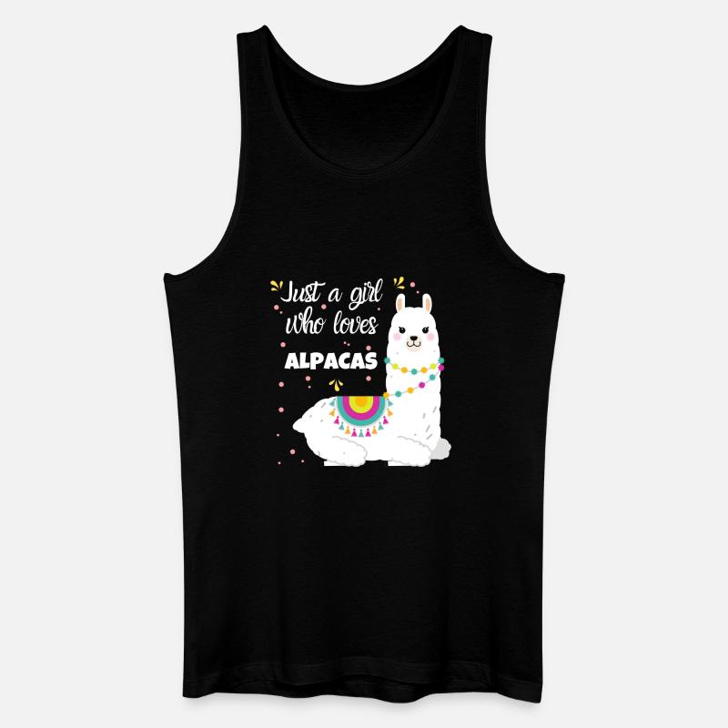 Alpaka Liebe - Männer Bio Tank Top - Schwarz