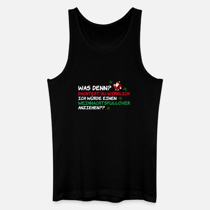 Weihnachtspullover Weihnachtsmann Weihnachten - Männer Bio Tank Top - Schwarz