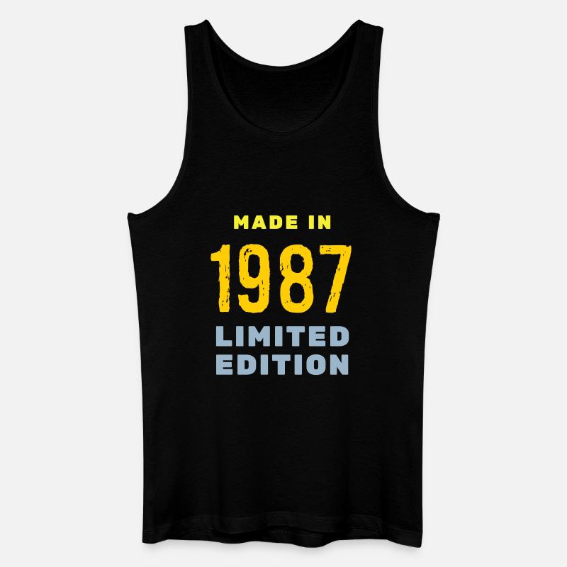1987 - Männer Bio Tank Top - Schwarz