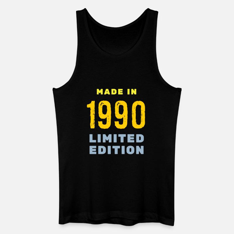 1990 - Männer Bio Tank Top - Schwarz