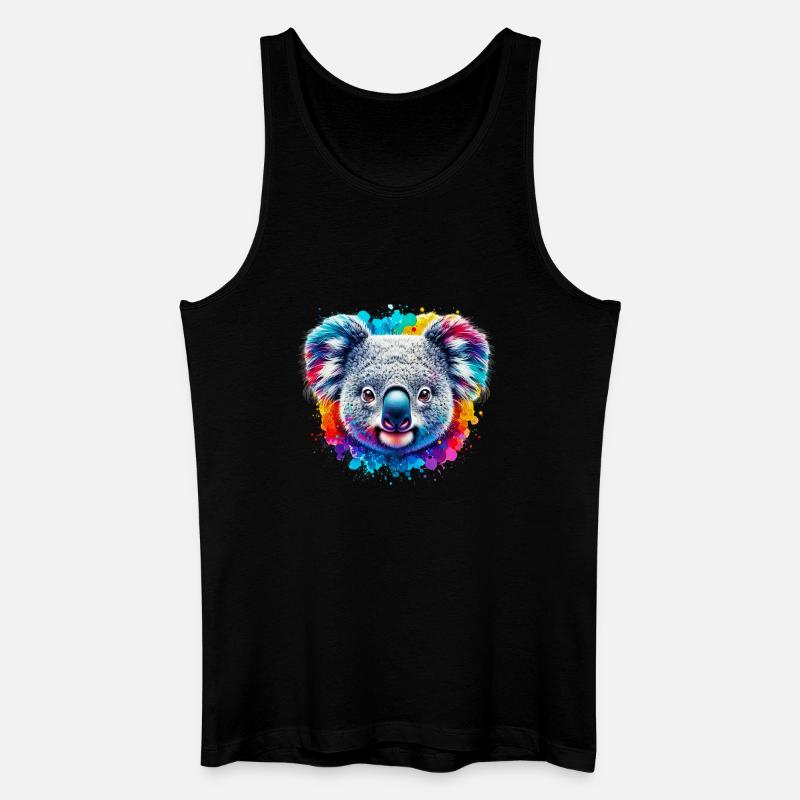 Koala - Männer Bio Tank Top - Schwarz