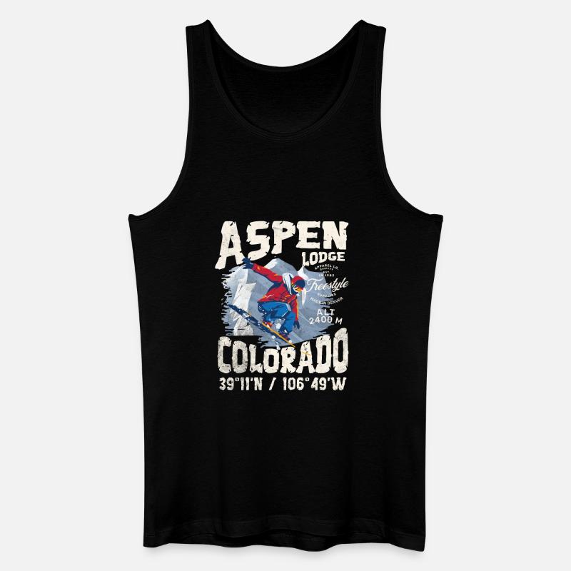 Verschneiter Bergläufer - Männer Bio Tank Top - Schwarz