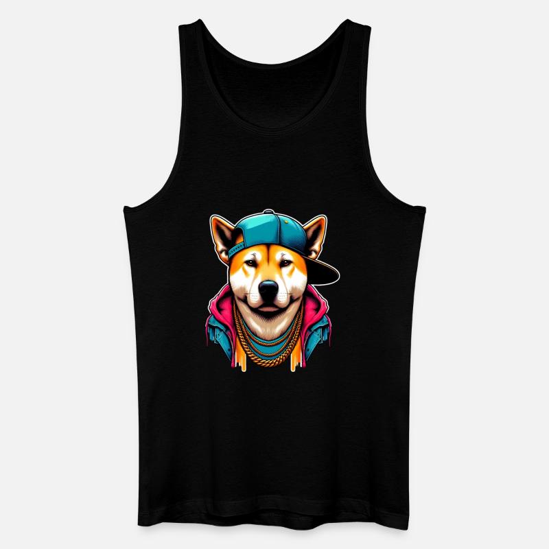 Hund - Männer Bio Tank Top - Schwarz