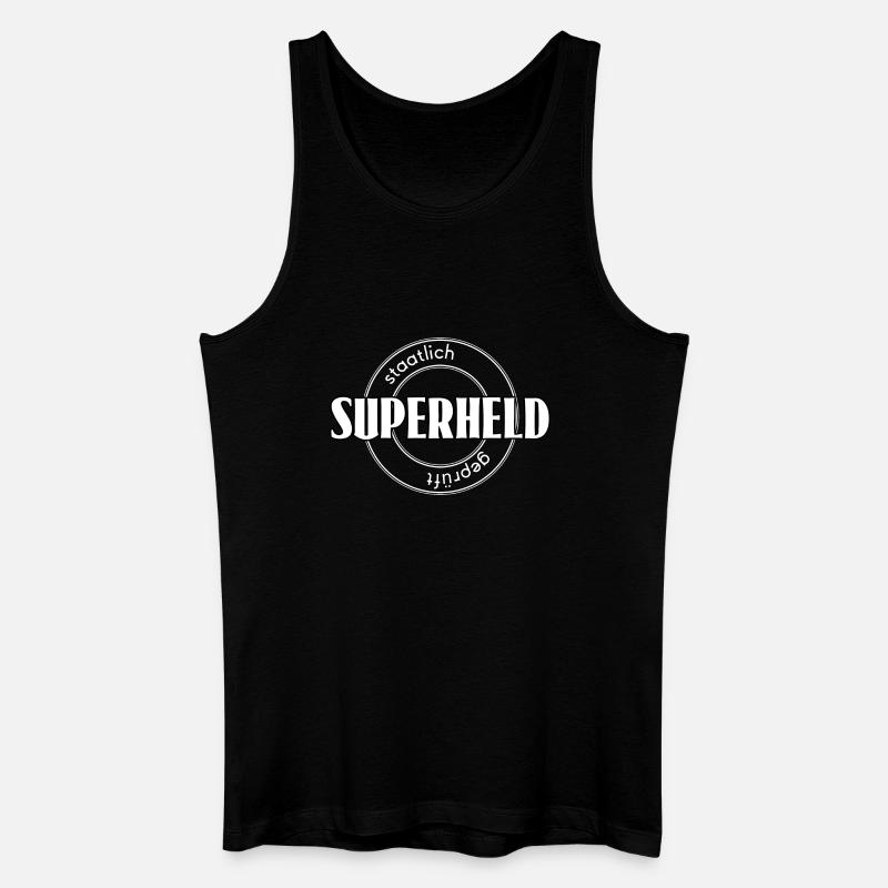 Superheld - Männer Bio Tank Top - Schwarz