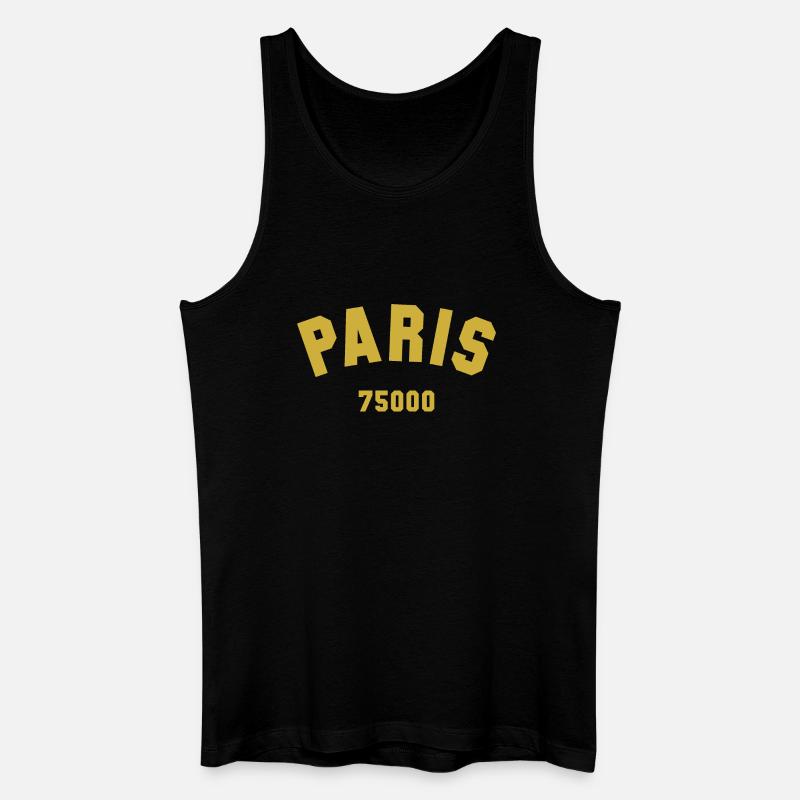 PARIS Code postal - Débardeur bio Homme - noir