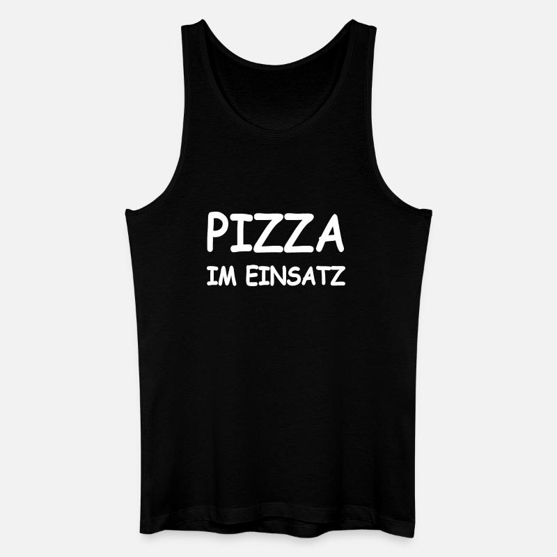 Pizza - Männer Bio Tank Top - Schwarz