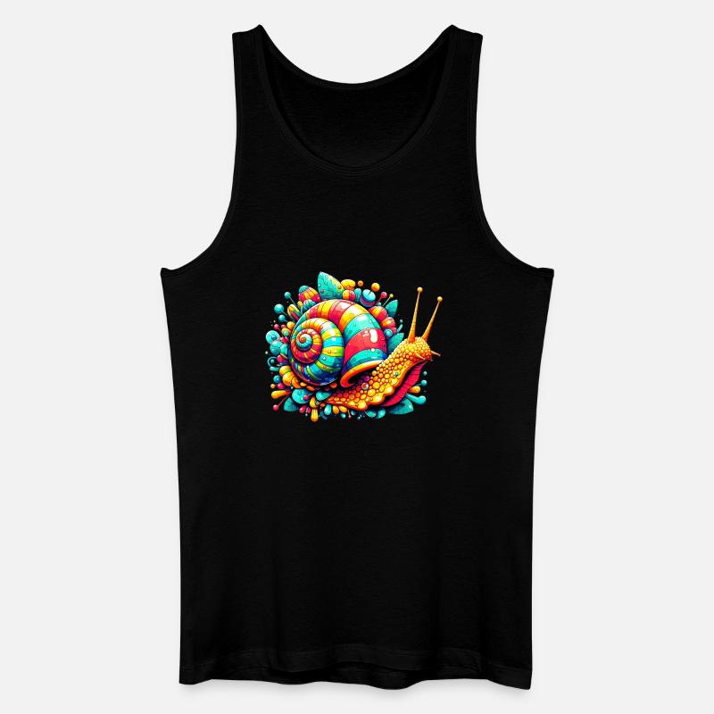 Schnecke - Männer Bio Tank Top - Schwarz