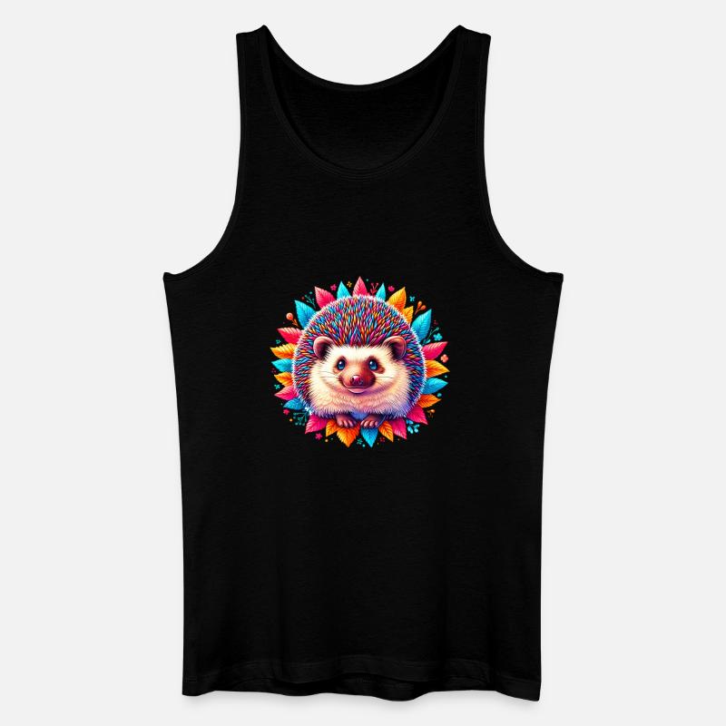 Igel - Männer Bio Tank Top - Schwarz