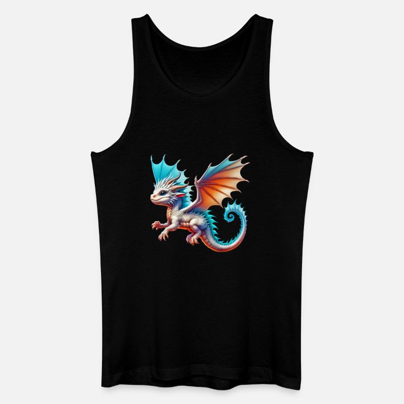 Drache - Männer Bio Tank Top - Schwarz