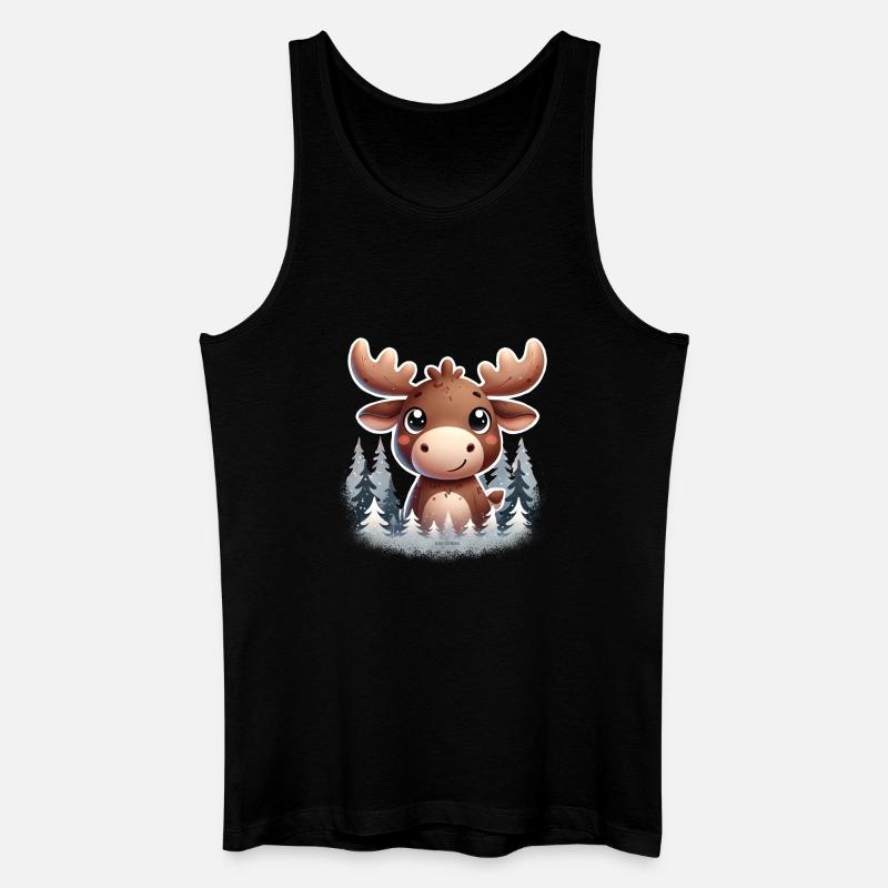 🫎 Süßer Elch 🫎 - Männer Bio Tank Top - Schwarz