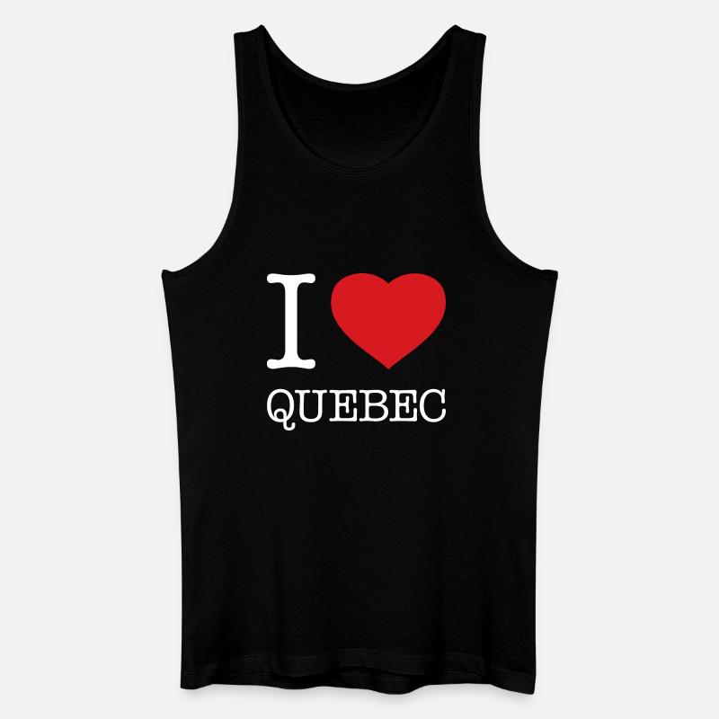 I LOVE QUEBEC - Männer Bio Tank Top - Schwarz