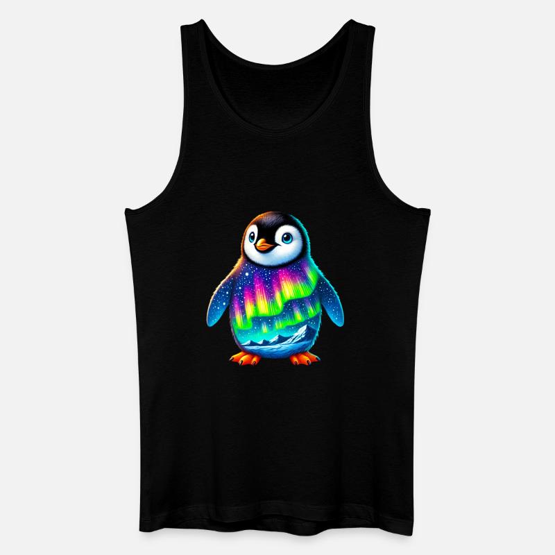 Pinguin - Männer Bio Tank Top - Schwarz