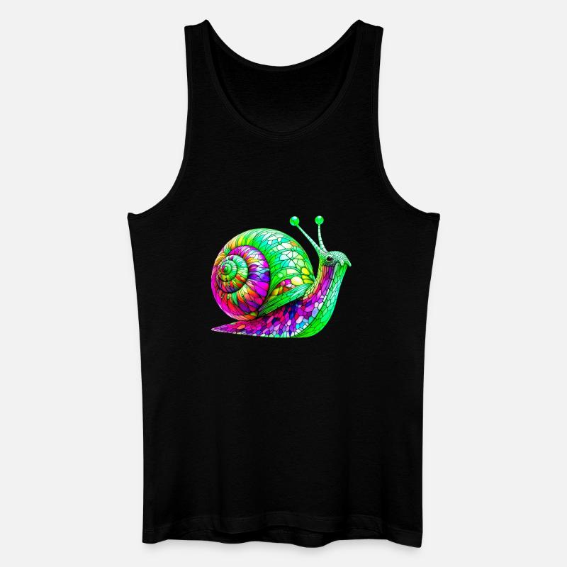 Schnecke - Männer Bio Tank Top - Schwarz
