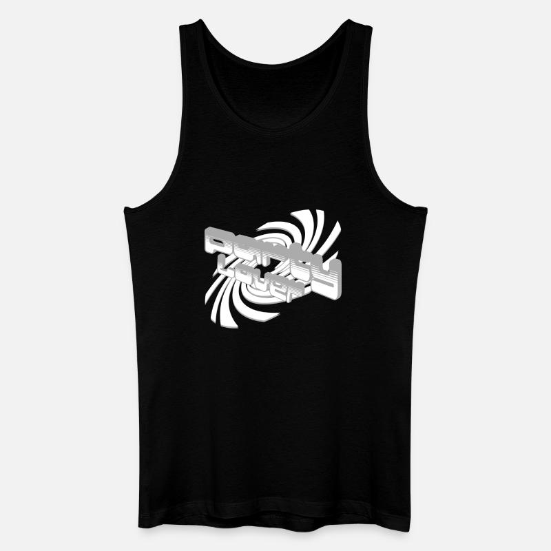 3D Klangwellen Schrift-Design - Männer Bio Tank Top - Schwarz