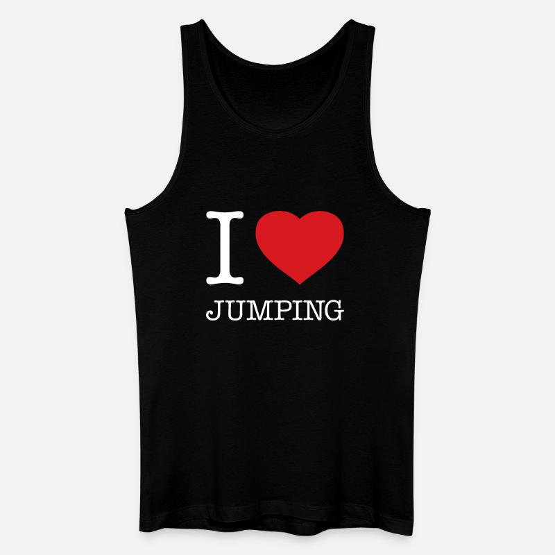 I LOVE JUMPING - Männer Bio Tank Top - Schwarz