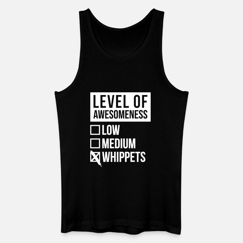 whippet - Männer Bio Tank Top - Schwarz