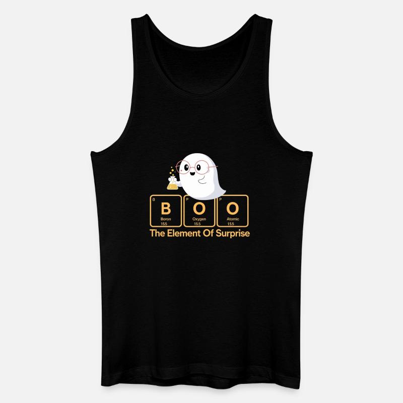 Elementar Boo Ghost T-Shirt - Männer Bio Tank Top - Schwarz
