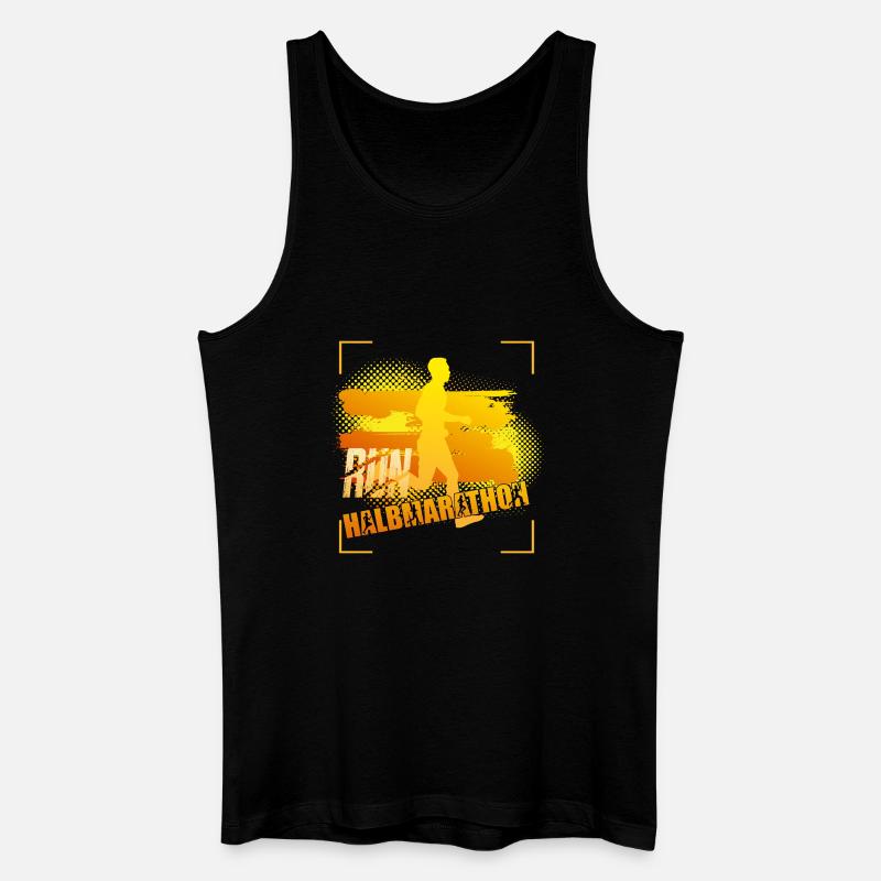 21 09 KM - Halbmarathon - Männer Bio Tank Top - Schwarz