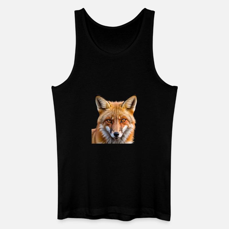 Fuchs Tierbild - Männer Bio Tank Top - Schwarz