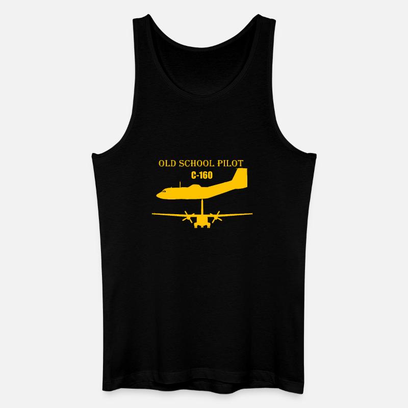 Old school pilot C-160 - Männer Bio Tank Top - Schwarz