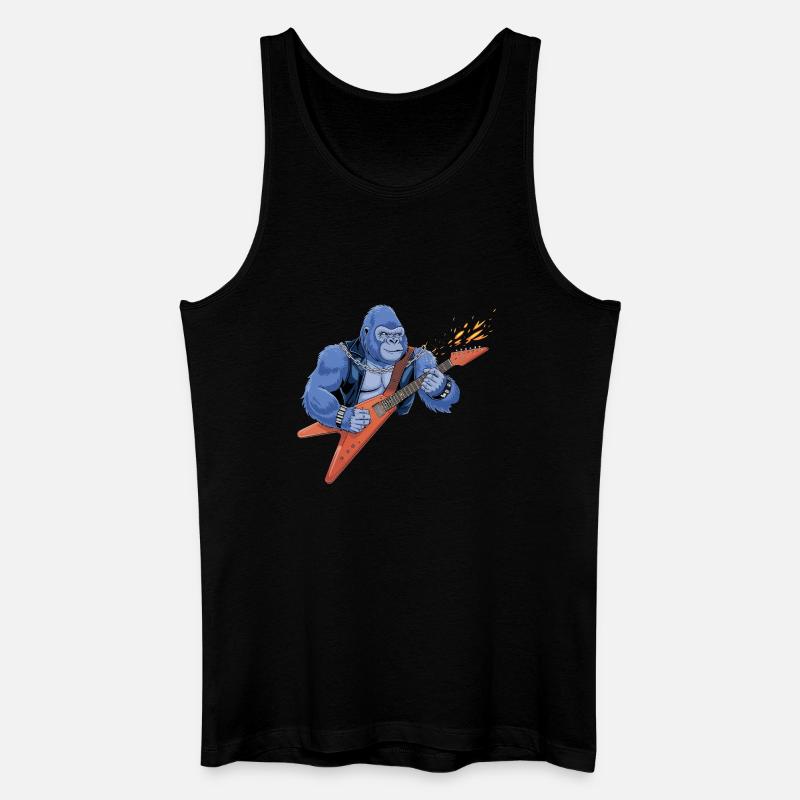 Rockin' Gorilla - Männer Bio Tank Top - Schwarz