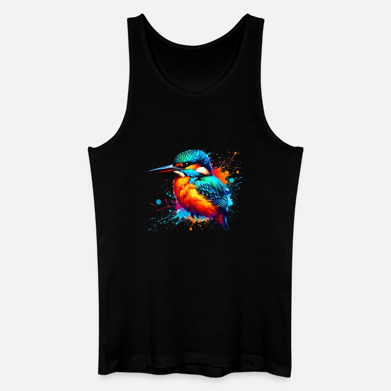 Eisvogel - Männer Bio Tank Top - Schwarz