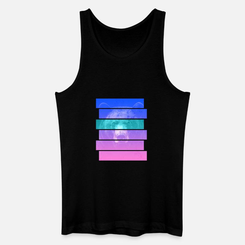 Bär - Männer Bio Tank Top - Schwarz