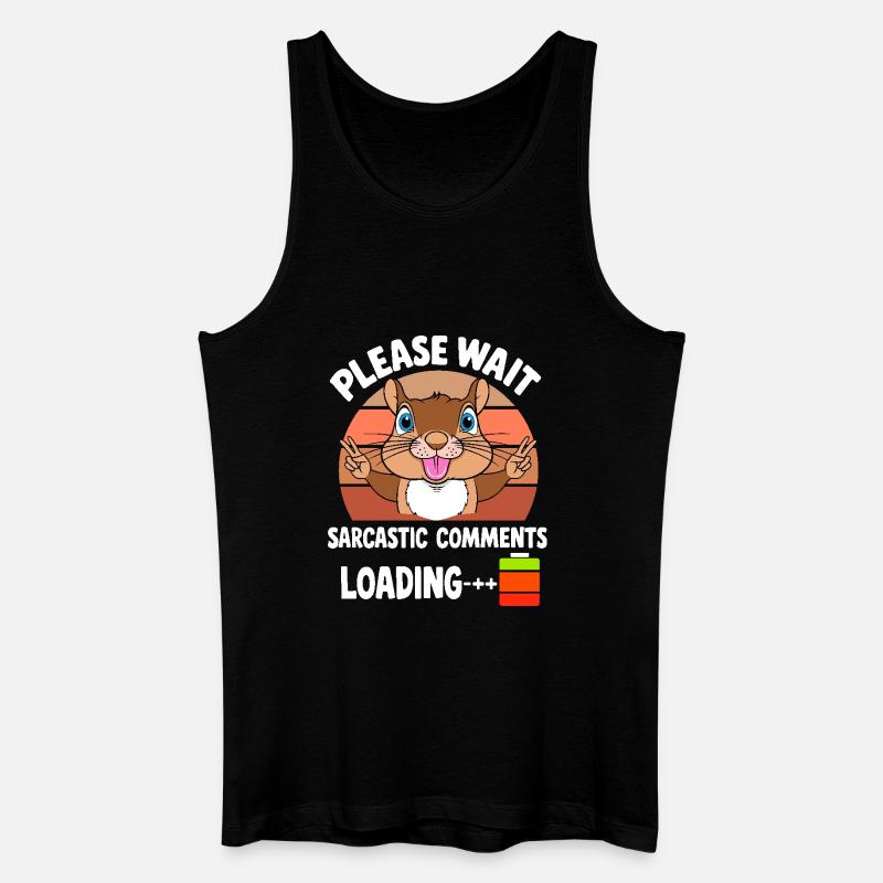Lustige Eichhörnchen - Männer Bio Tank Top - Schwarz