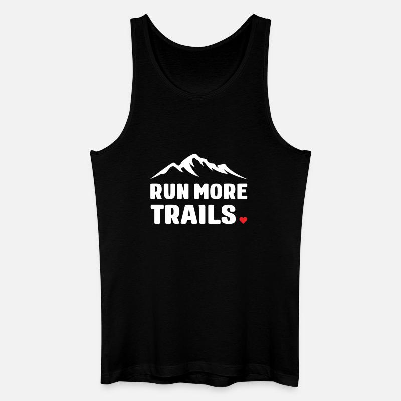Lauf mehr Trails - Männer Bio Tank Top - Schwarz