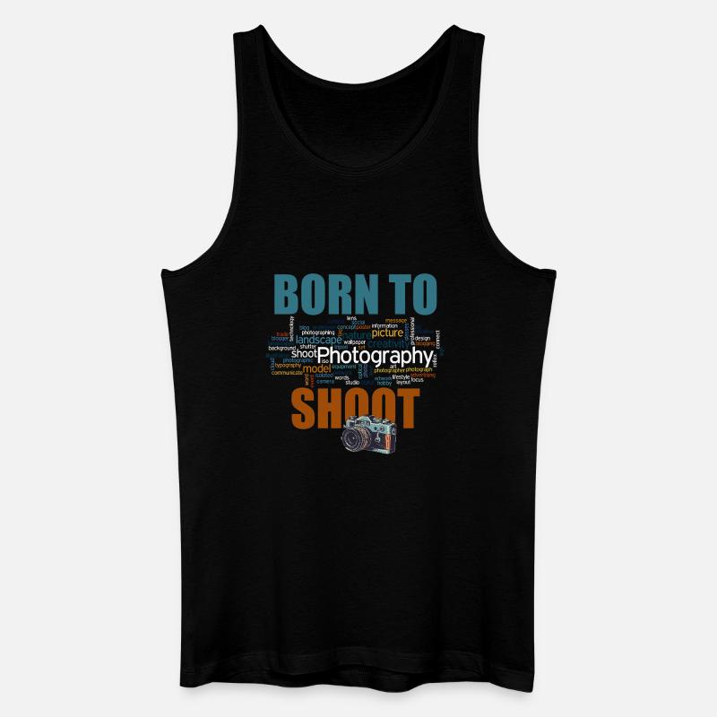 Born to shoot - Männer Bio Tank Top - Schwarz