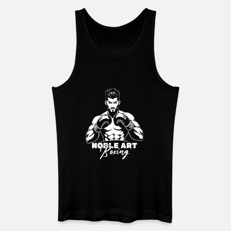 BOXEN EDLE KUNST - Männer Bio Tank Top - Schwarz