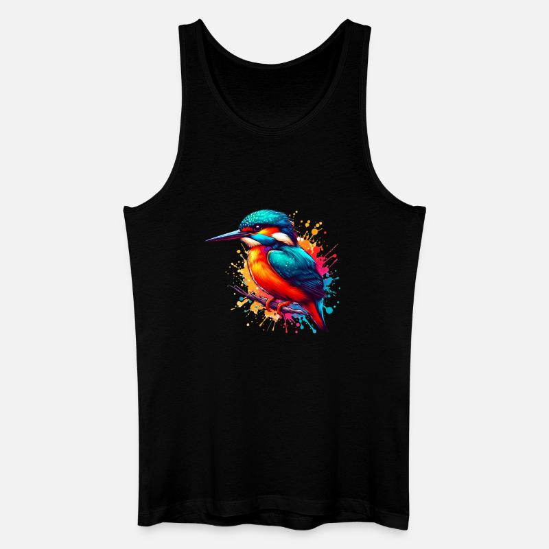 Eisvogel - Männer Bio Tank Top - Schwarz