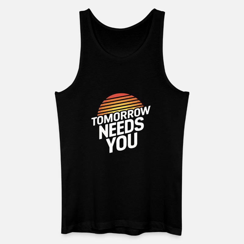 Die Zukunft braucht Sie - Männer Bio Tank Top - Schwarz