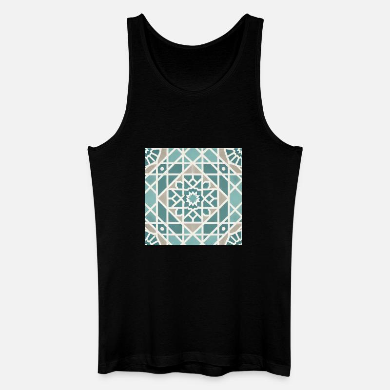 Geometrisches Mandala Muster - Männer Bio Tank Top - Schwarz