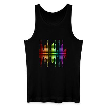 Vibrantes Equalizer Sound Wellenmuster - Männer Bio Tank Top - Schwarz - Vorne
