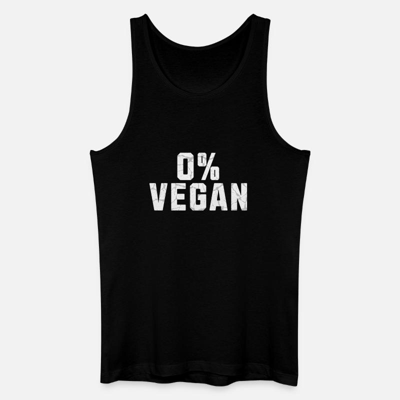 0% Veganer - Männer Bio Tank Top - Schwarz