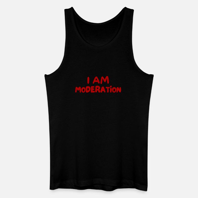 Ich bin maßvoll - Männer Bio Tank Top - Schwarz