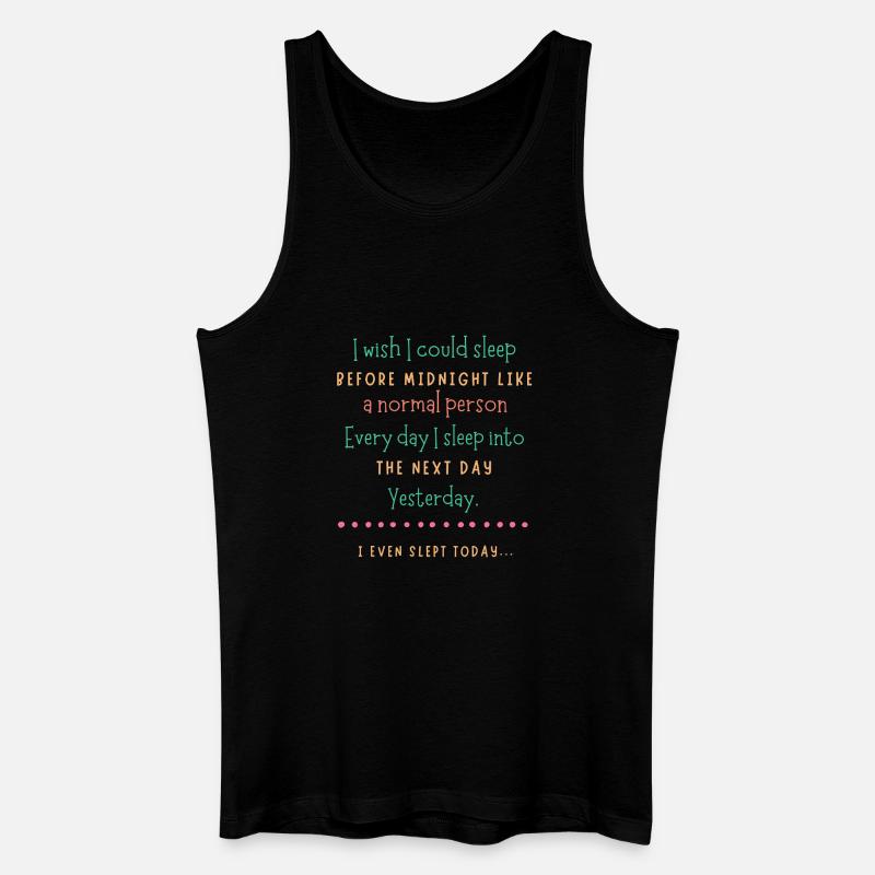 Mitternachtsschlafwunsch - Männer Bio Tank Top - Schwarz