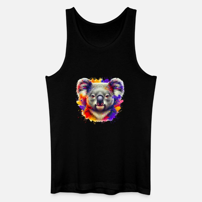 Koala - Männer Bio Tank Top - Schwarz