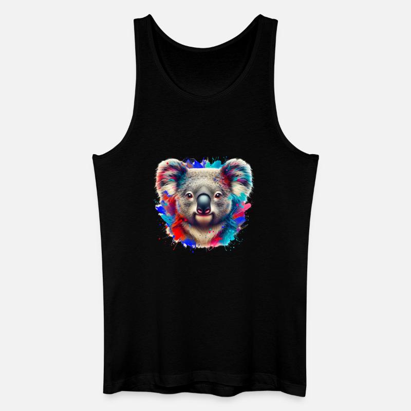Koala - Männer Bio Tank Top - Schwarz