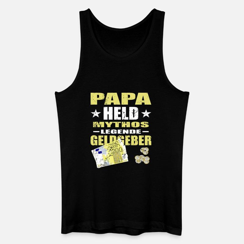 Geldgeber Papa - Männer Bio Tank Top - Schwarz