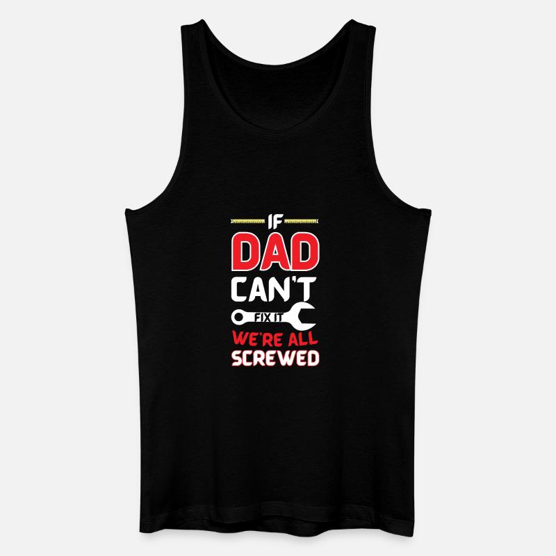 Papa Flick-Humor-Tee - Männer Bio Tank Top - Schwarz