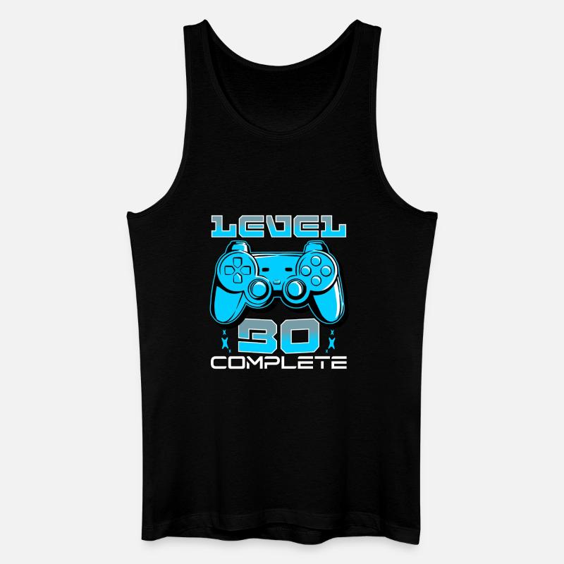 Komplettes Gamepad auf Stufe 30 - Männer Bio Tank Top - Schwarz