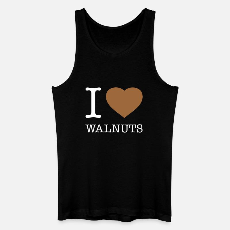 I LOVE WALNUTS - Männer Bio Tank Top - Schwarz