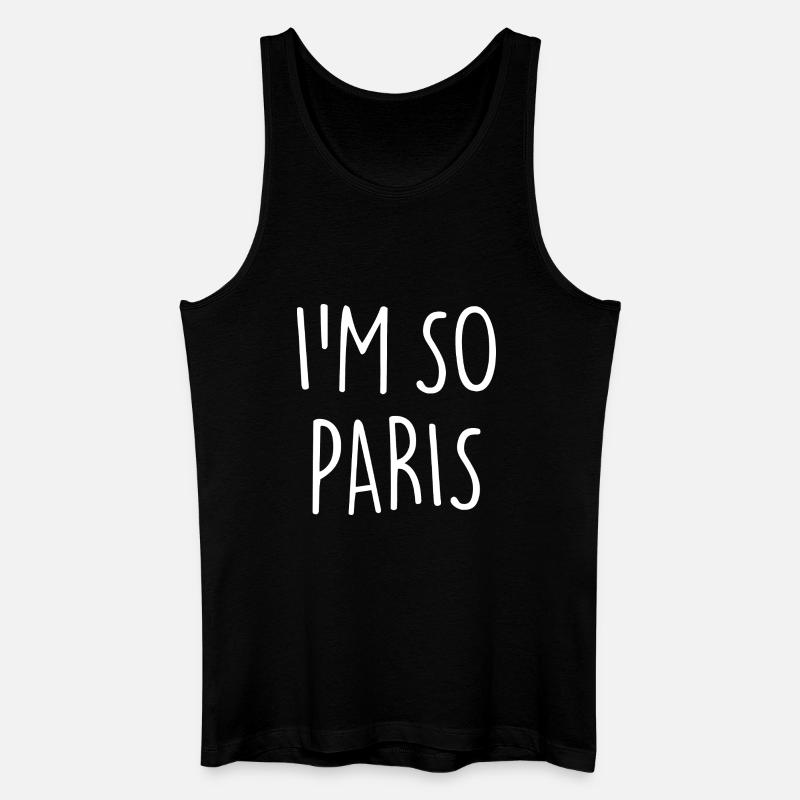 I'M SO PARIS - Männer Bio Tank Top - Schwarz