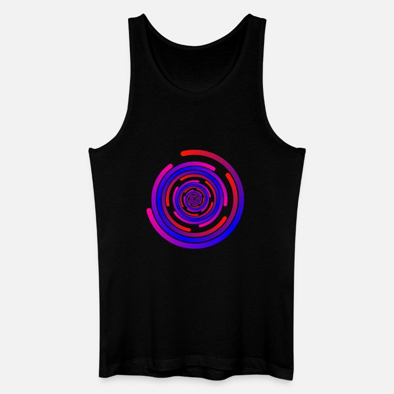 crazy circles - Männer Bio Tank Top - Schwarz