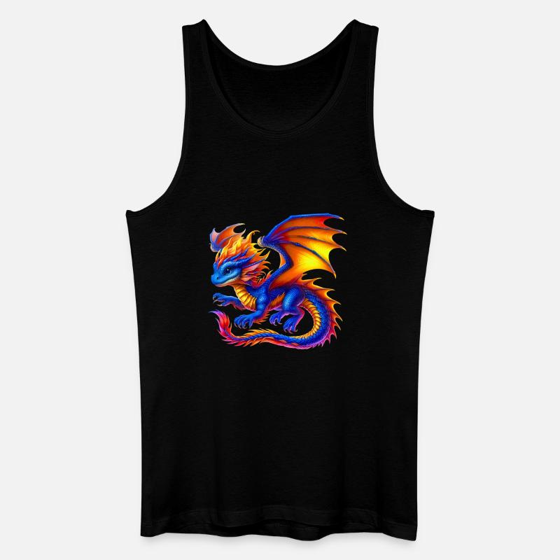 Drache - Männer Bio Tank Top - Schwarz
